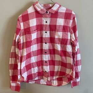 Pact Red and White Buffalo Check Button-Down Shirt